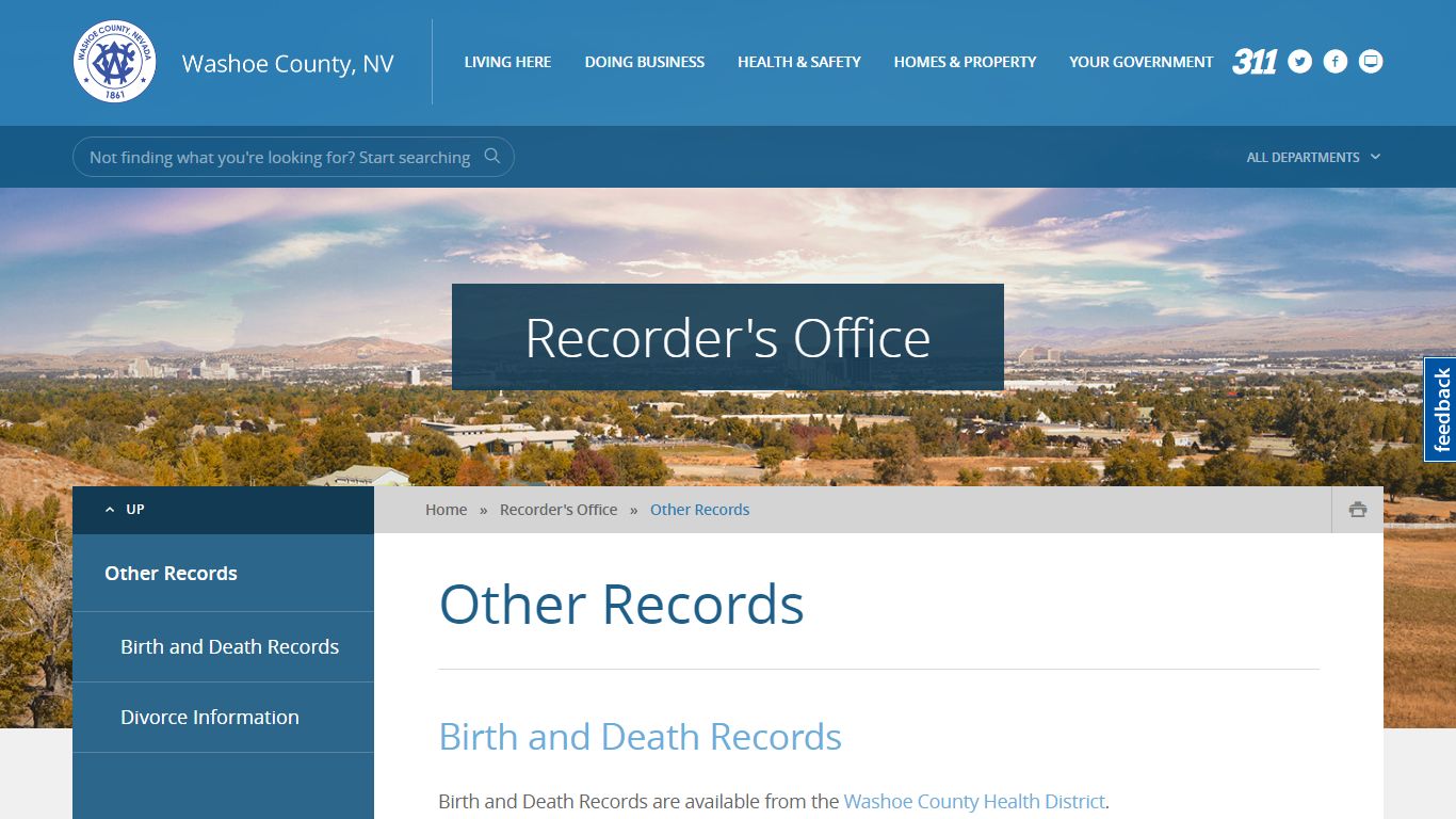 Other Records - Washoe County