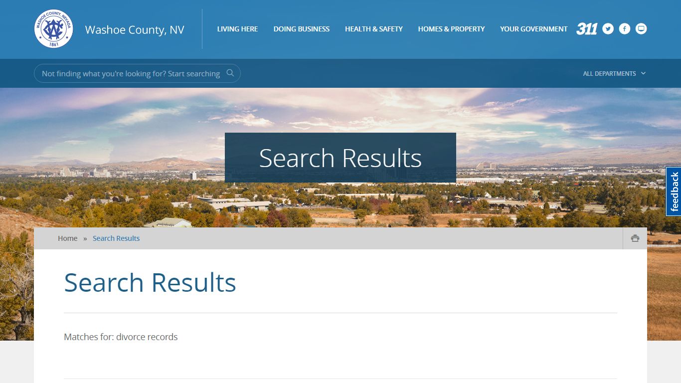 Search Results - Washoe County